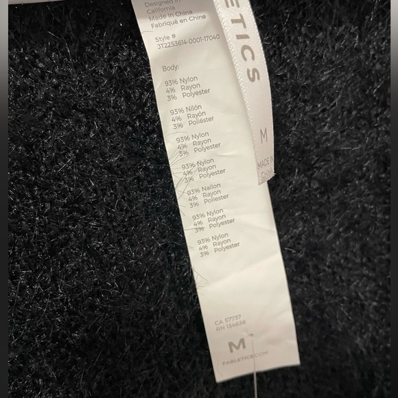 Fabletics Black Cropped Cardigan Sweater - Picture 7 of 7